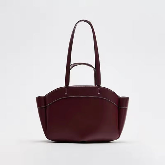 Elegante Maroon Handtasche