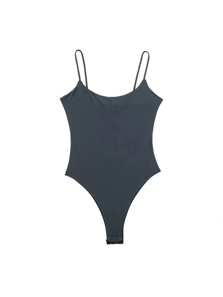 Ärmeloser Bodycon-Bodysuit