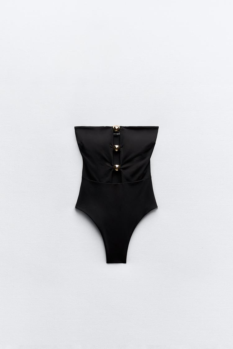 Schulterfreier Bade- und Freizeit-Bodysuit