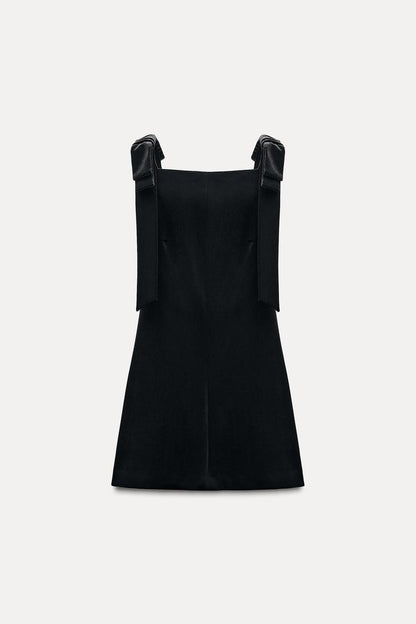 Elegantes Mini-Kleid mit Schleife & Reißverschluss