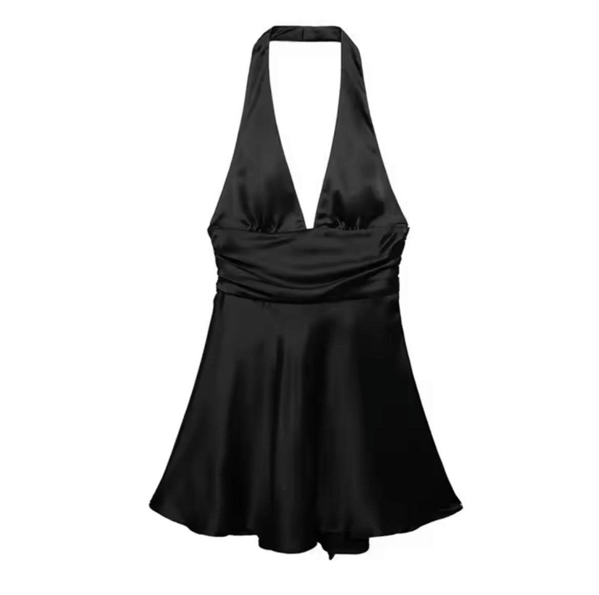 Satin Halfterkleid